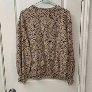 Abercrombie & Fitch Brown Animal Print Sweater